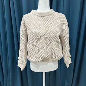 AQUA Knitted Beige Sweater
